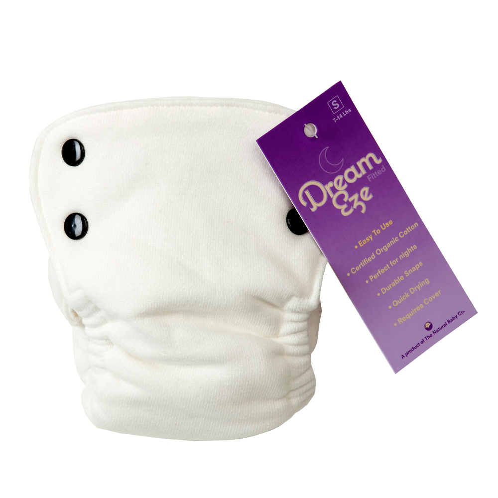 The Natural Baby Company DreamEze Organic Cotton Fitted Diaper by