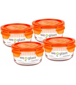 Wean Green Lunch Bowls Baby Food Containers - Carrot 4 Pack