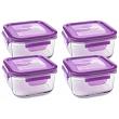 Wean Green Lunch Cubes Baby Food Containers - Grape 4 Pack