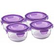 Wean Green Lunch Bowls Baby Food Containers - Grape 4 Pack