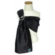 Koru Carrier Mini Doll Toy Ring Sling - Onyx Black with Silver Ring