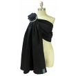 Koru Carrier Linen Ring Sling Baby Carrier, Double-Layer - Coal (Silver Ring/Matte)