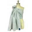 Koru Carrier Linen Ring Sling Baby Carrier, Double-Layer - Storm (Silver Ring/Matte)