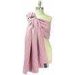 Koru Carrier Linen Ring Sling Baby Carrier, Double-Layer - Blush (Silver Ring/Matte)