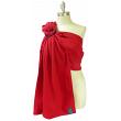 Koru Carrier Linen Ring Sling Baby Carrier, Double-Layer - Rouge (Black Ring/Matte)