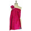Koru Carrier Silk Ring Sling Baby Carrier, Double-Layer - Raspberry (Silver Ring/Matte)