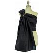 Koru Carrier Silk Ring Sling Baby Carrier, Double-Layer - Onyx (Rose Gold Ring/Matte)