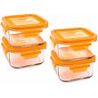 Wean Green Lunch Cubes Baby Food Containers - Carrot 4 Pack