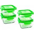 Wean Green Lunch Cubes Baby Food Containers - Pea 4 Pack