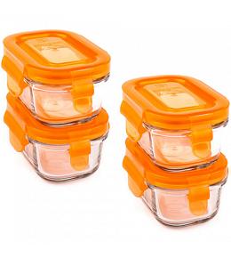 Wean Green Wean Tubs Baby Food Containers - Carrot 4 Pack